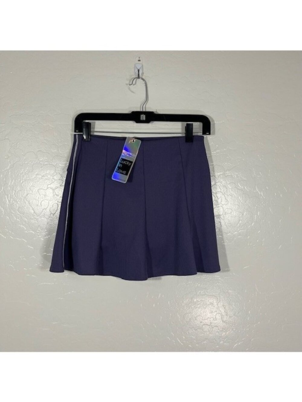 Lucky in Love Skirt Womens XS Golf Tennis Skort Ribbed Purple NEW Athletic - Picture 1 of 6